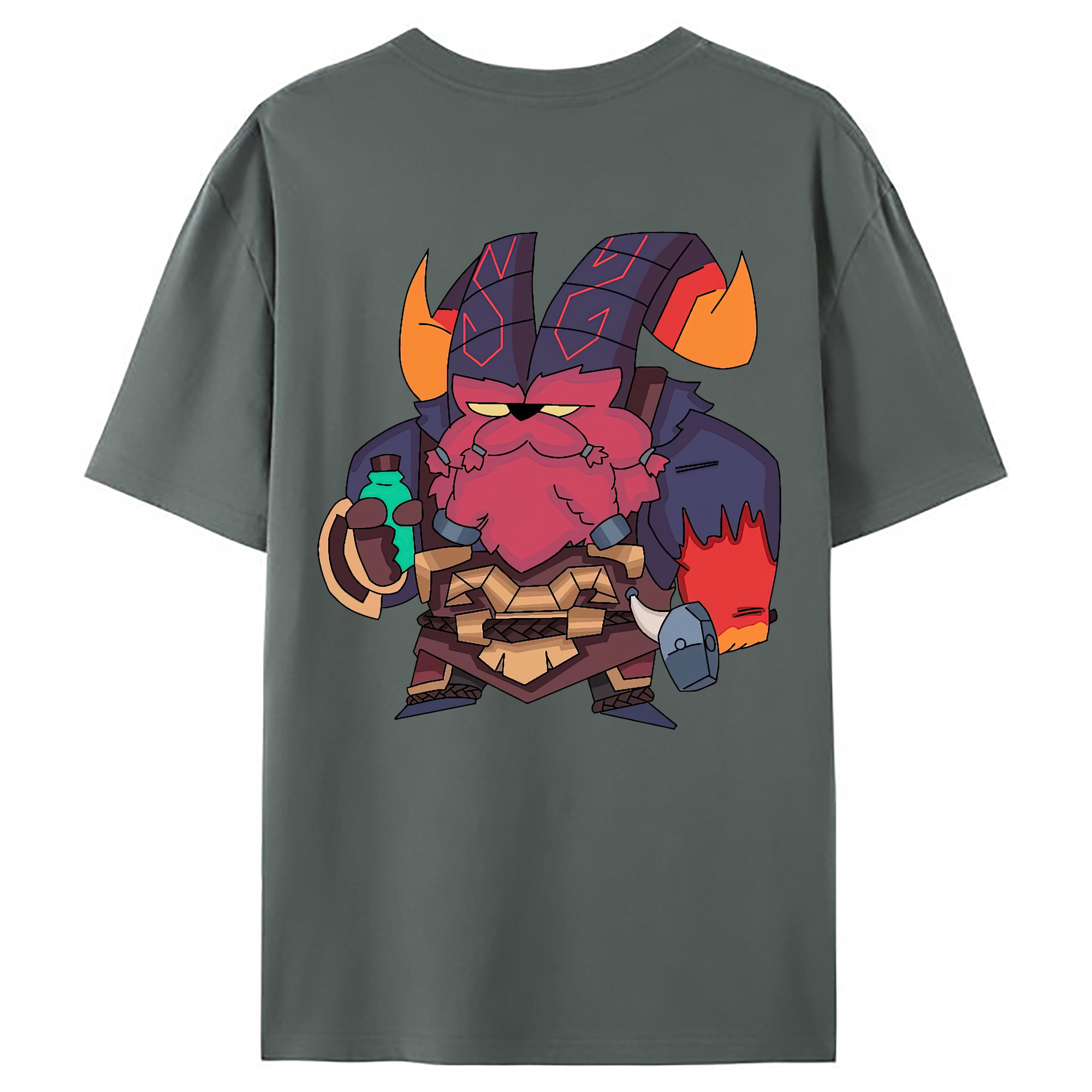 （画像用） リーグ・オブ・レジェンド League of Legends LOL 綿100％ メンズ半袖Tシャツ（バックプリント） 通気性
